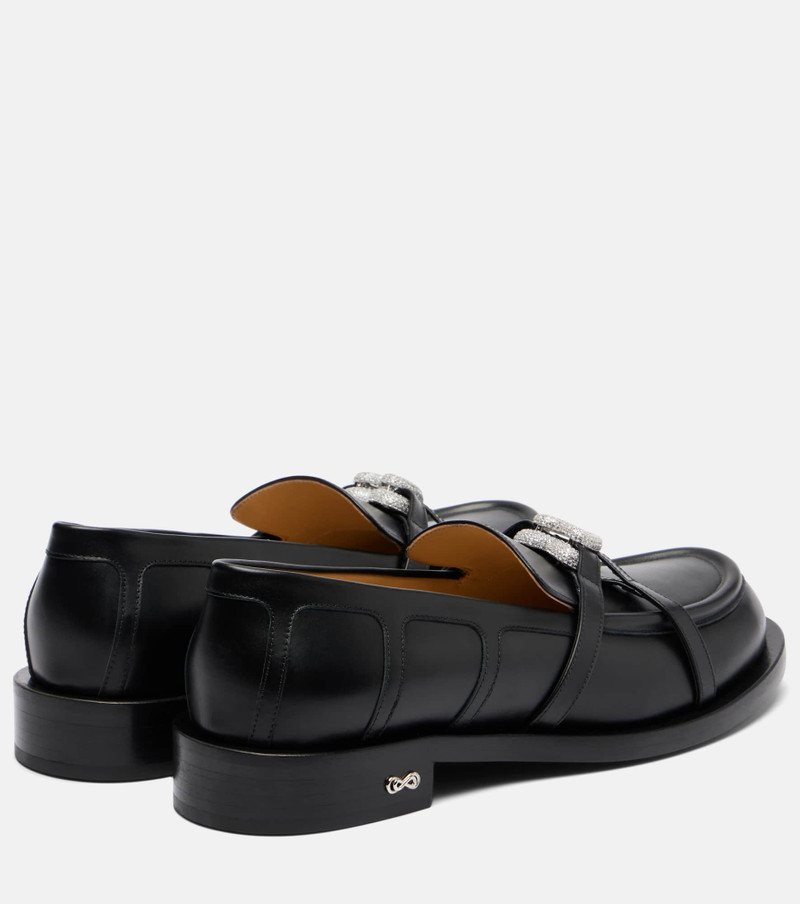 Double Heart leather loafers 2