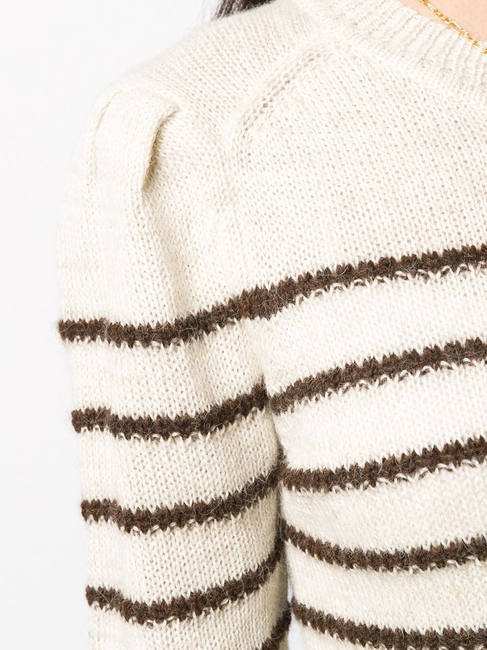 striped crew neck jumper - 5