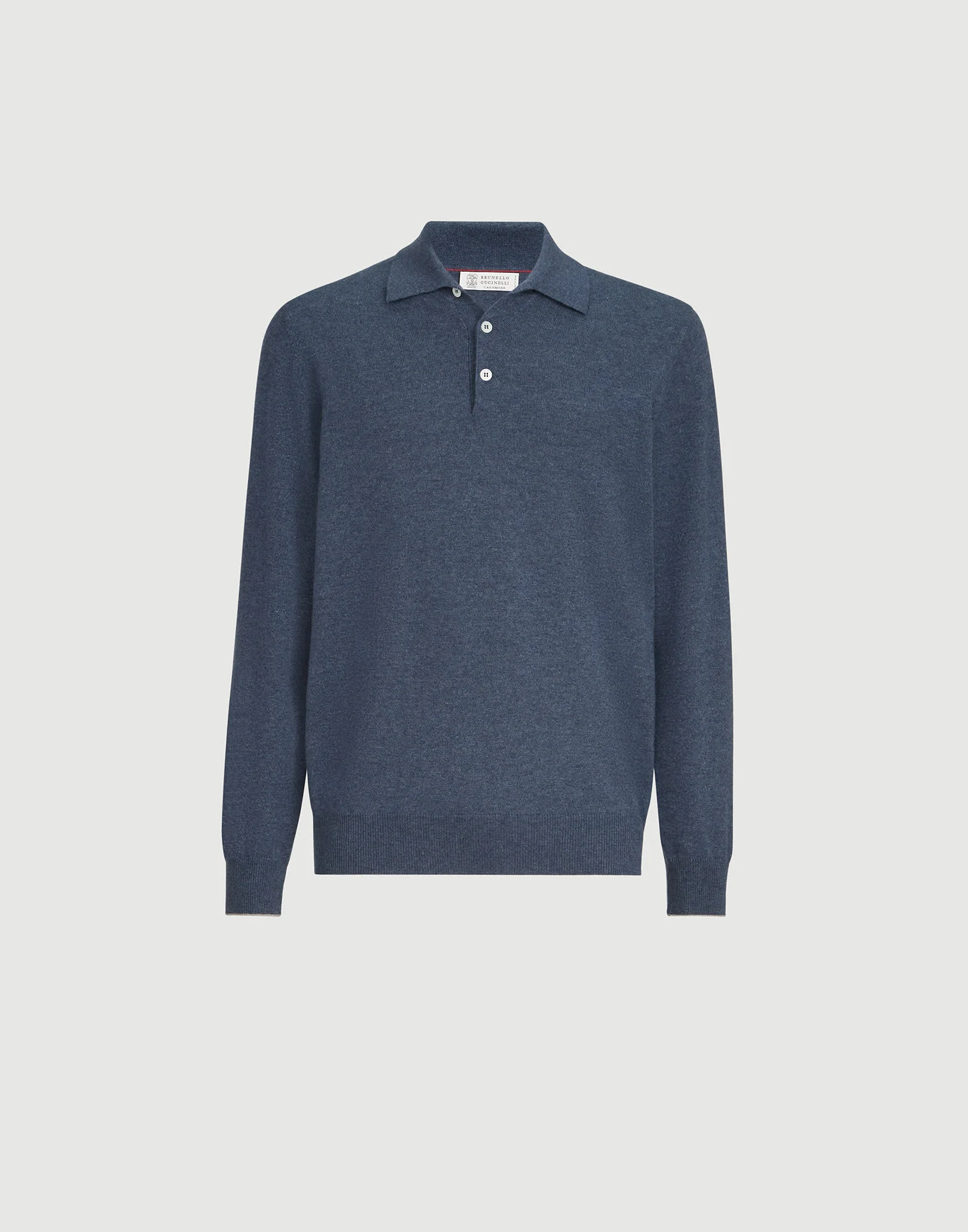 Cashmere knit polo shirt - 1
