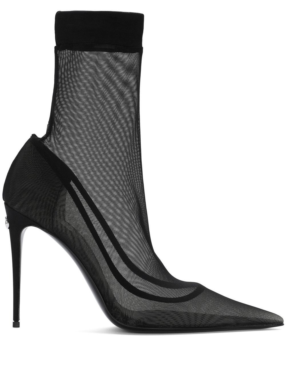KIM DOLCE&GABBANA sheer mesh-design boots - 1