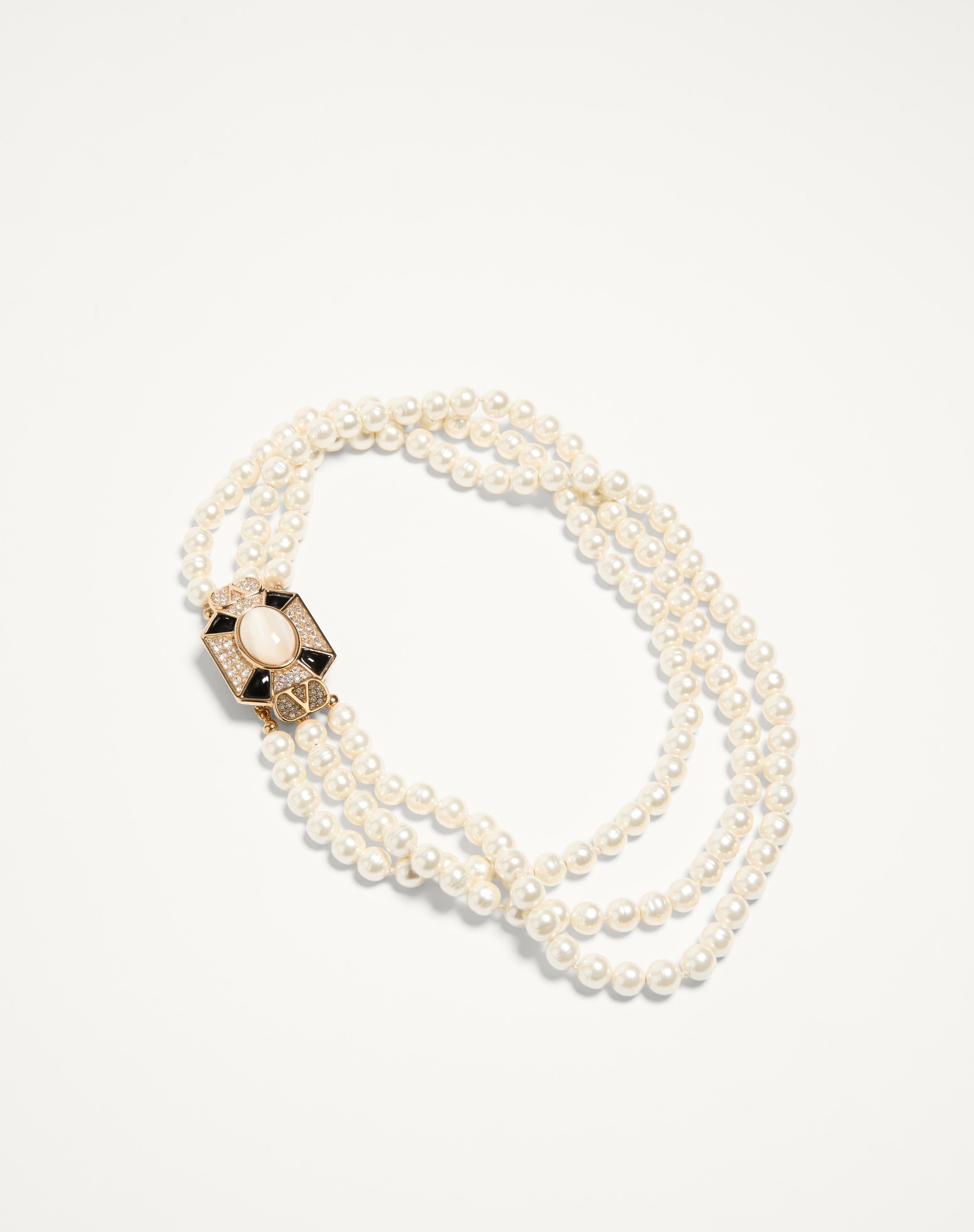 PAS PLUS NECKLACE IN METAL, ENAMEL, RESIN, PEARLS AND SWAROVSKI® CRYSTALS - 3