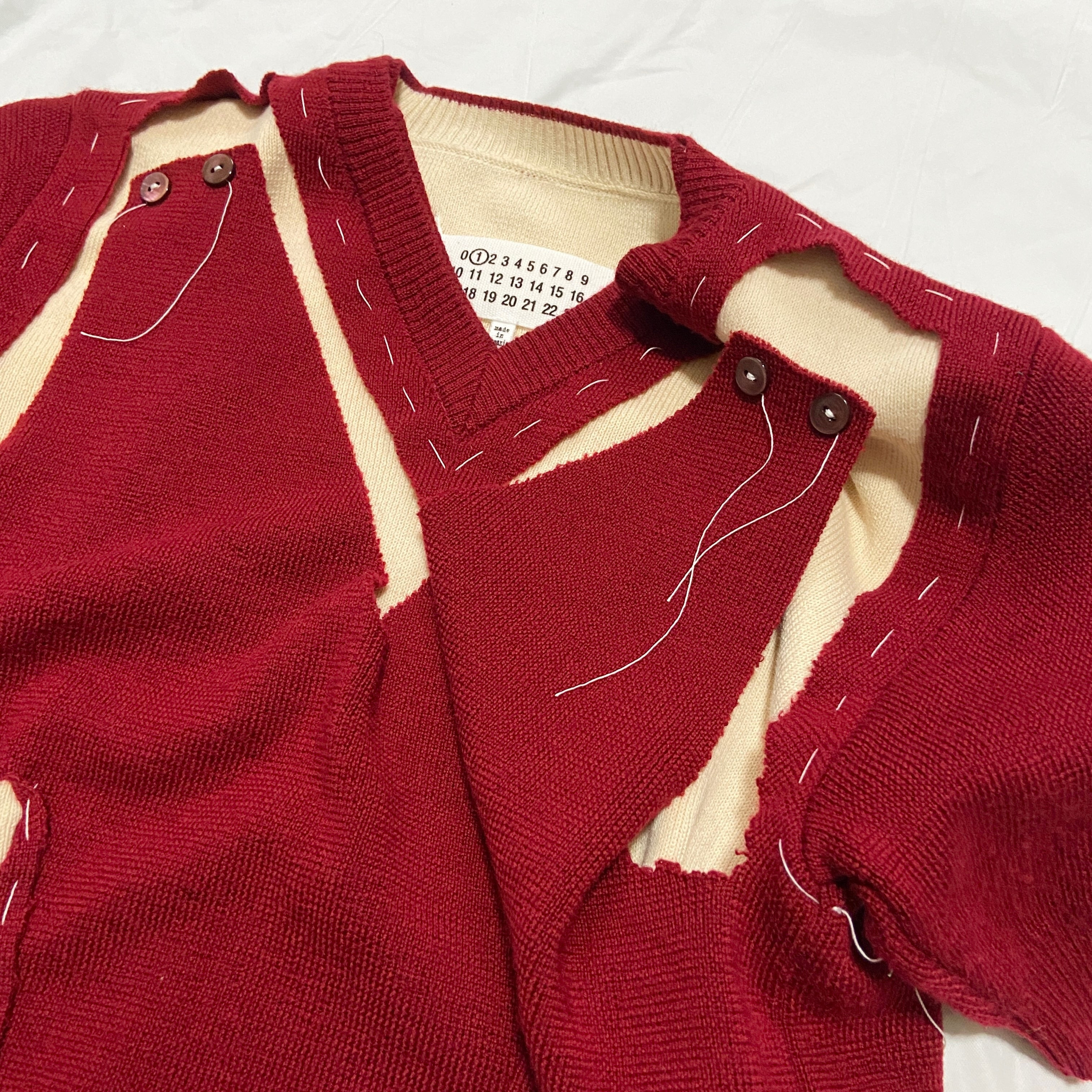 Maison Margiela fall 2021 deconstructed handstitched knit tee - 10