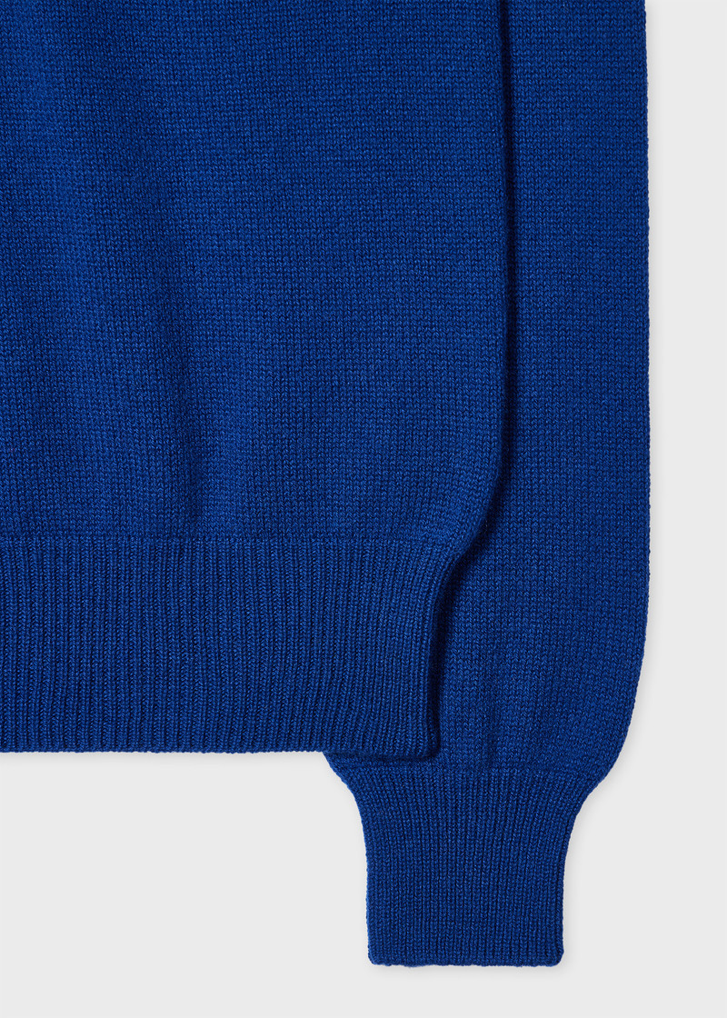 Paul Smith Cobalt Blue Cashmere Crew Neck Sweater outlook