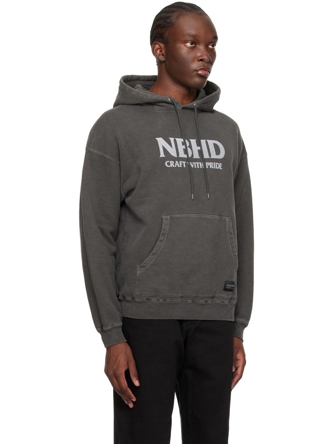 Black Printed Hoodie - 2