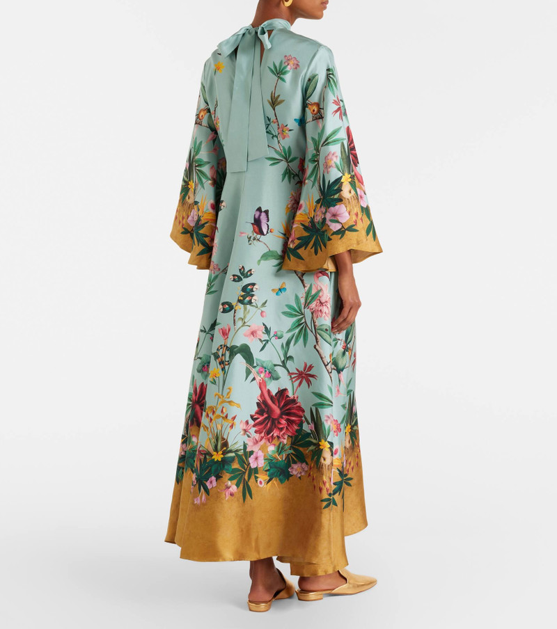 Magnifico floral silk twill maxi dress 3