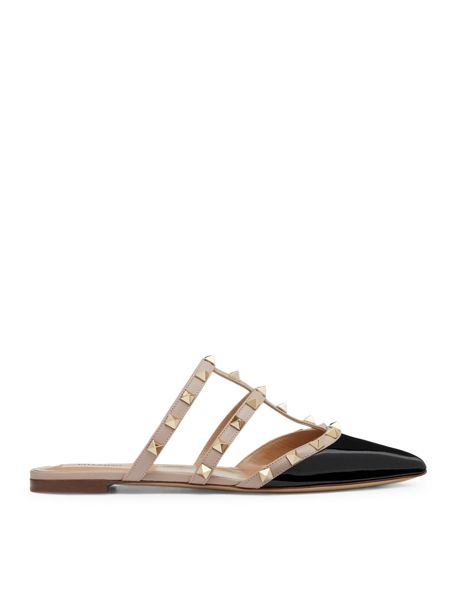 PATENT LEATHER ROCKSTUD MULE - 1