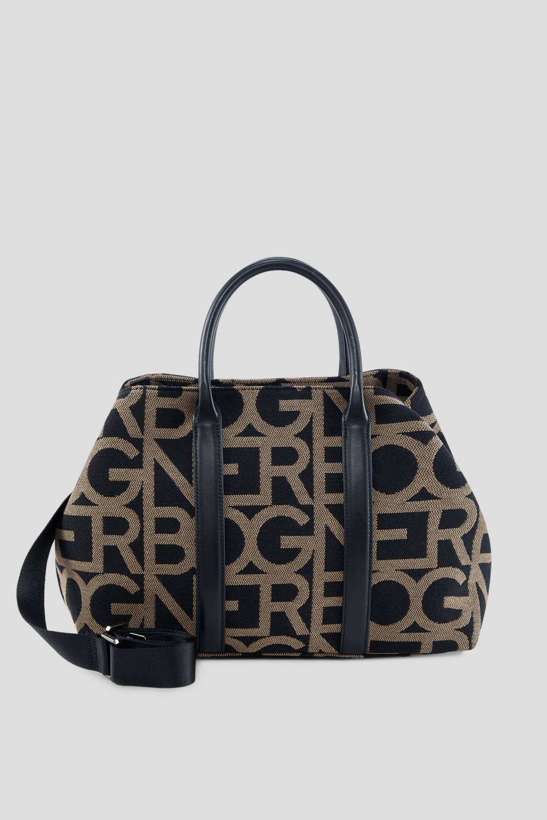 PANY THERESA TOTE BAG IN BLACK/BROWN - 1