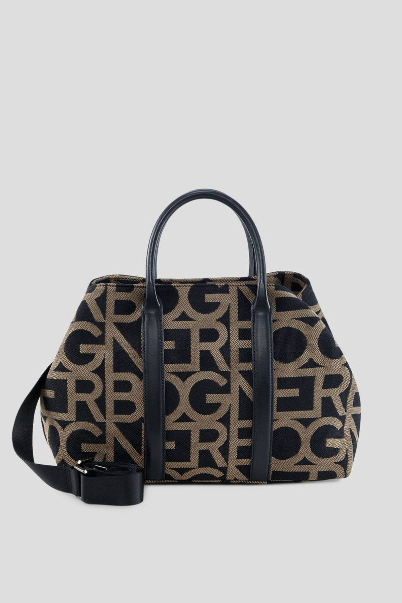 PANY THERESA TOTE BAG IN BLACK/BROWN 1