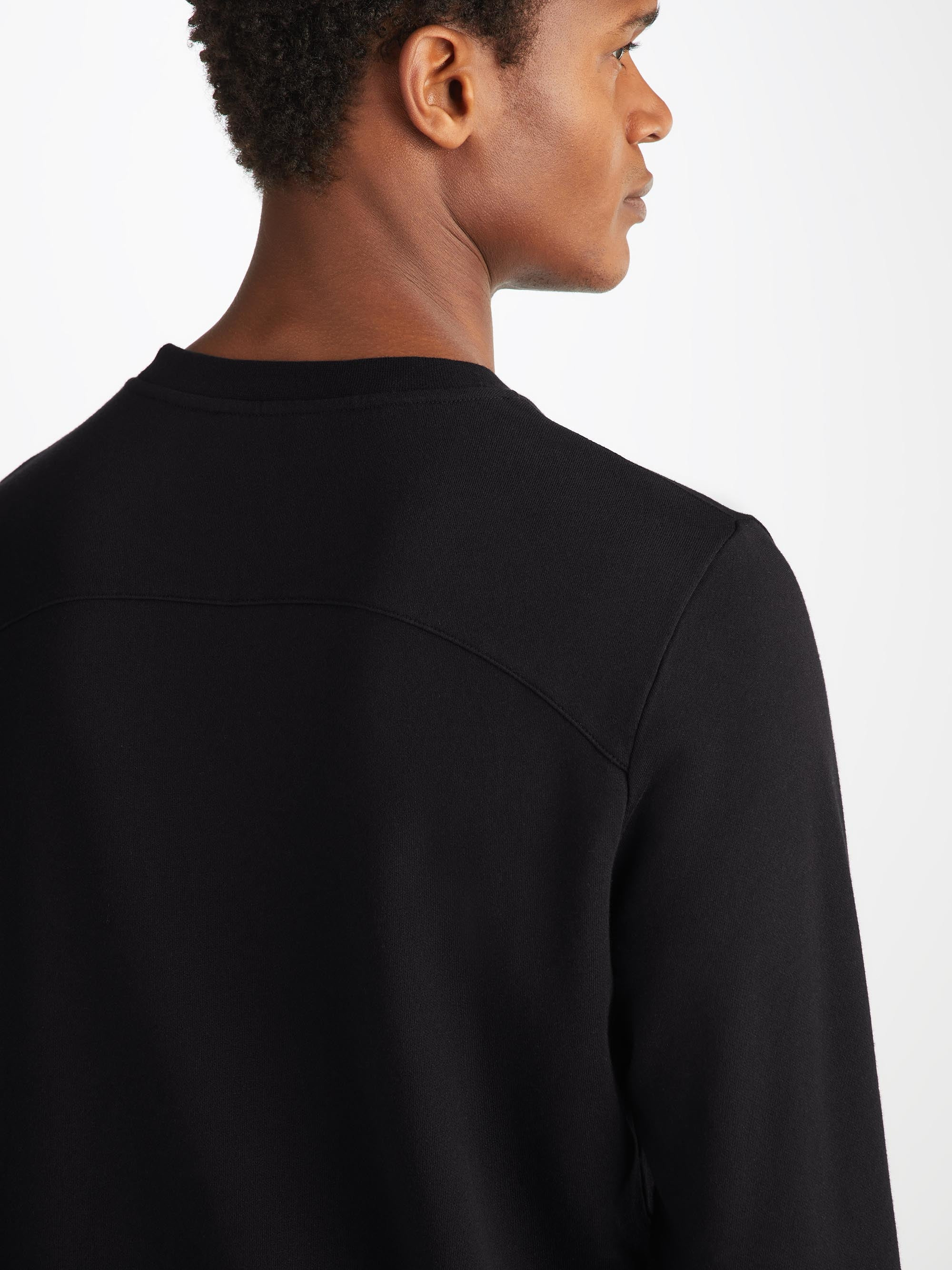 Men's Sweatshirt Quinn Cotton Modal Black - 6