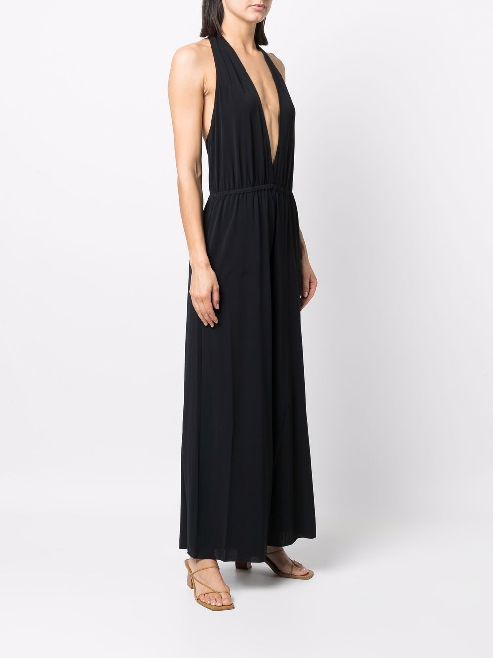 halterneck wide-leg jumpsuit - 3