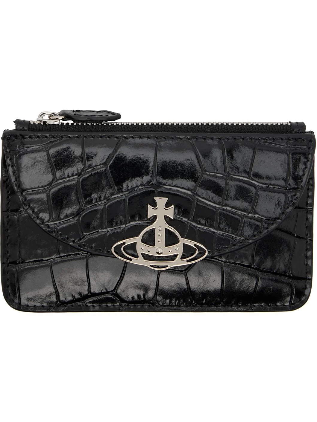 Black Half Moon Card Holder - 1