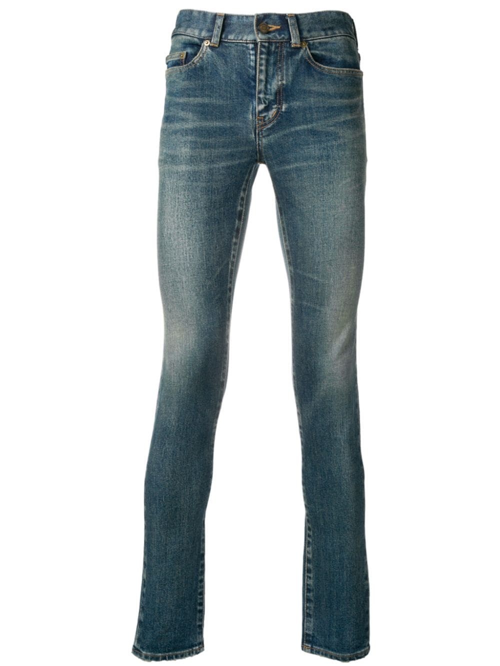 faded-effect blue jeans - 1