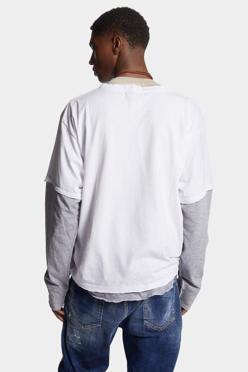 WASHED AND DESTROYED INVICTA LONG SLEEVED T-SHIRT - 4