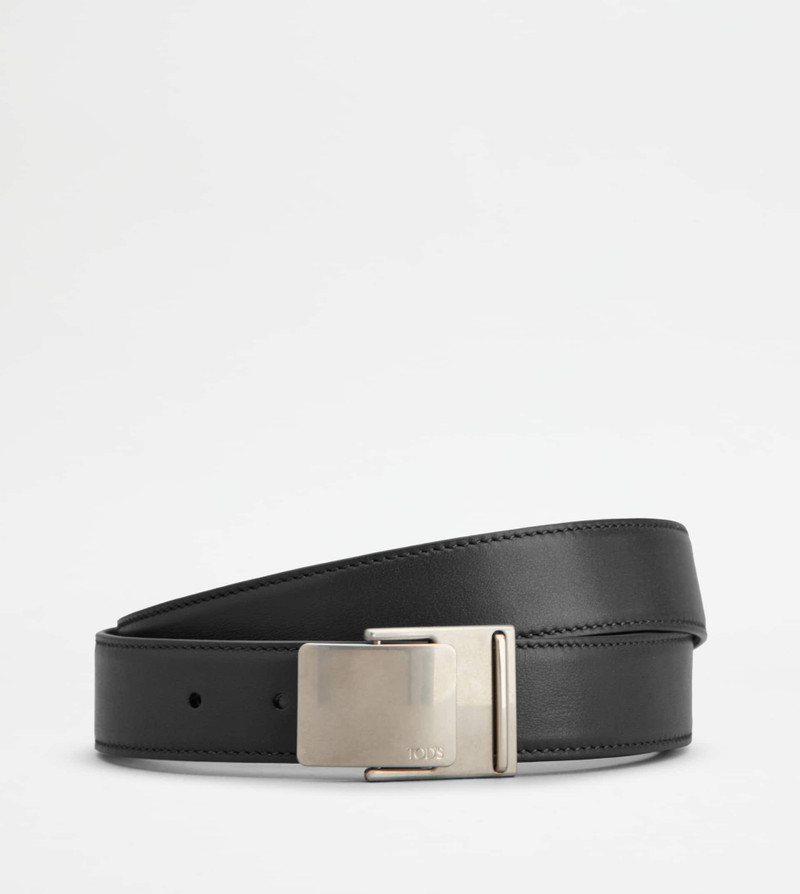 BELT IN LEATHER - BLACK 1