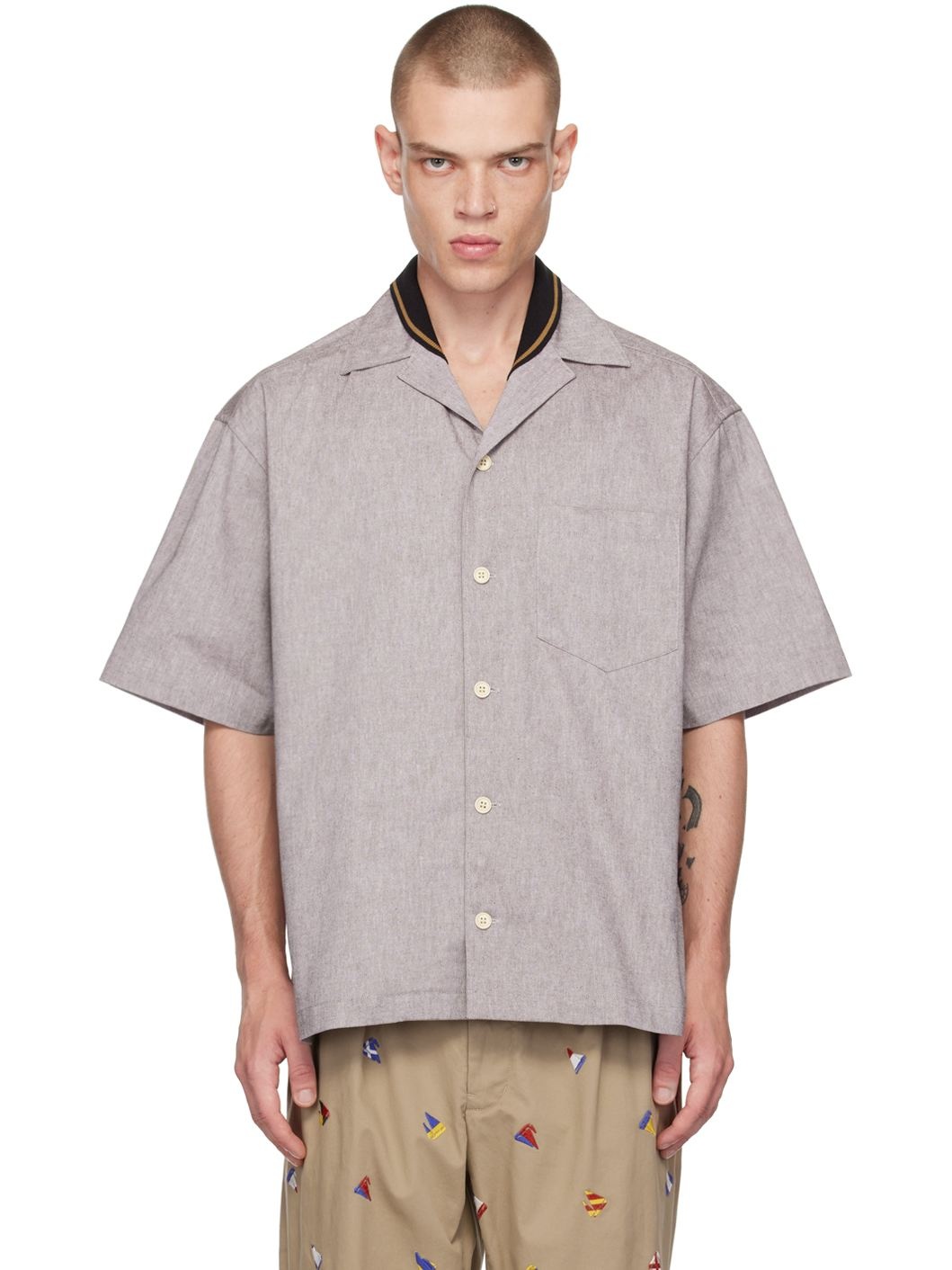 Brown Layered Shirt - 1