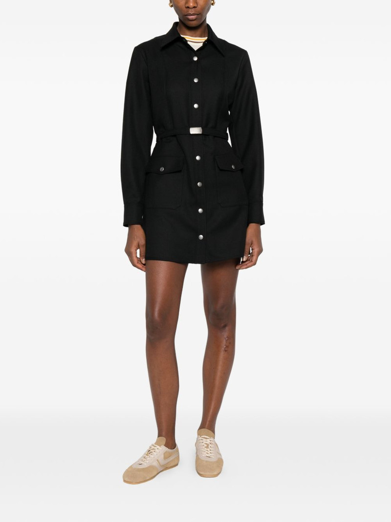 A.P.C. buttoned belted mini shirt dress outlook