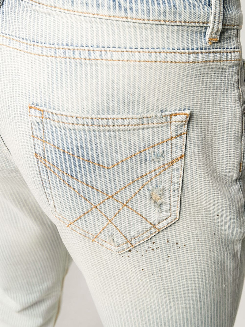 slim-fit stonewashed jeans 5
