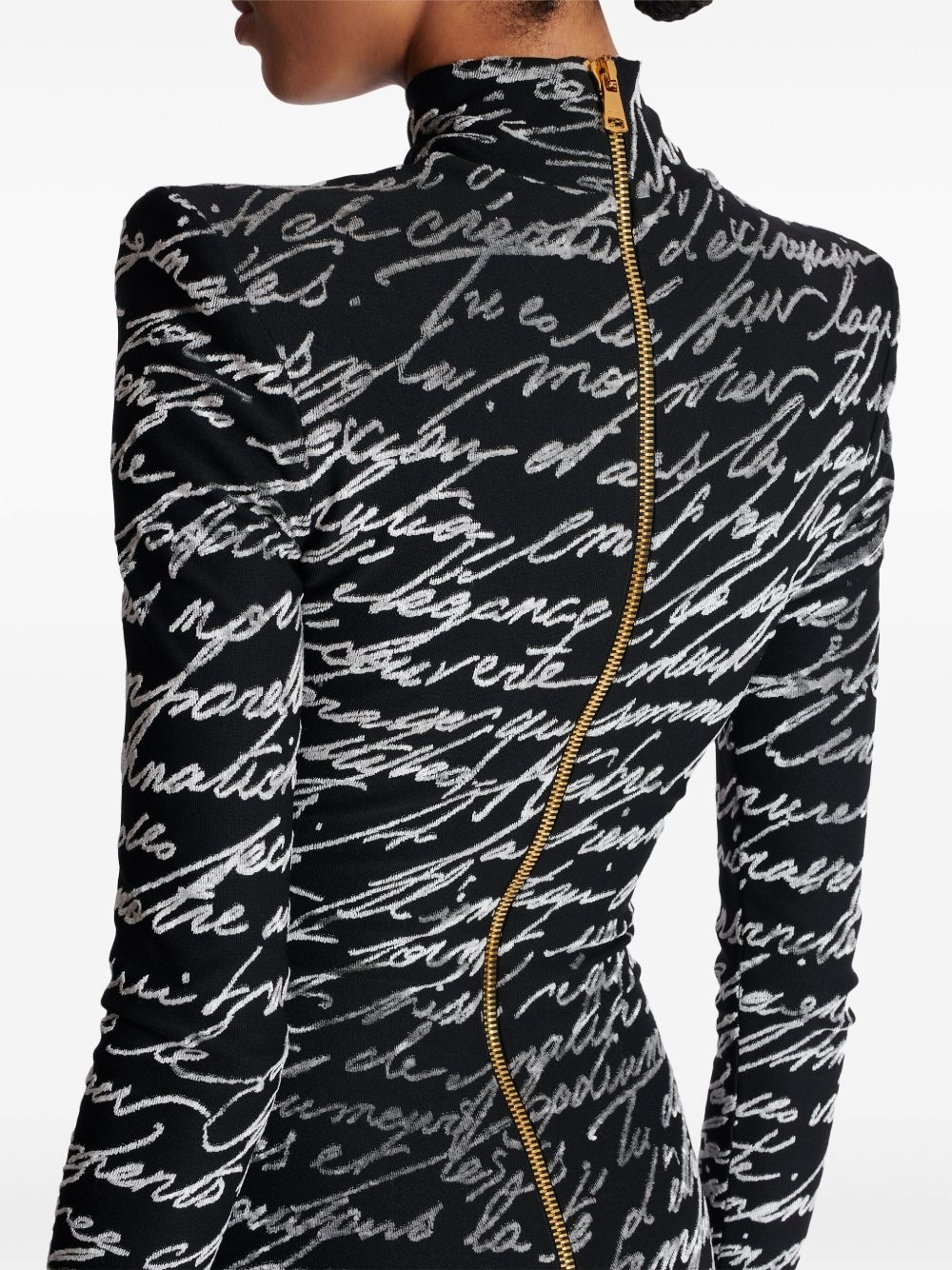 all-over slogan-print maxi dress - 6