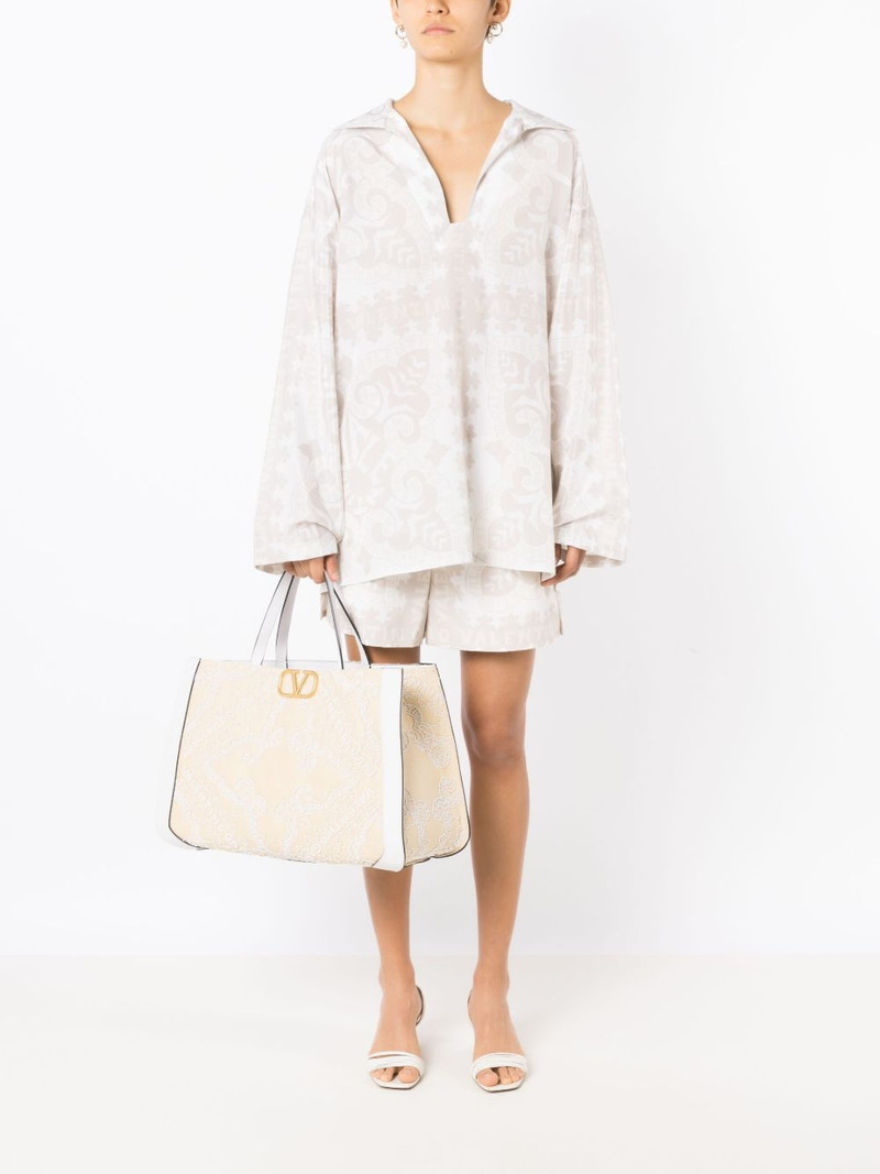 Valentino geometric-print drawstring shorts outlook