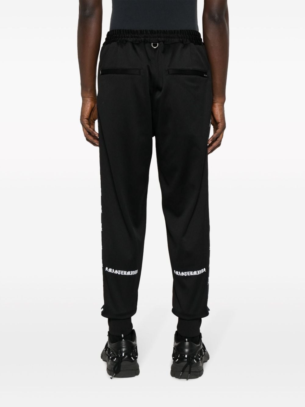 skull-tape tapered track pants - 4
