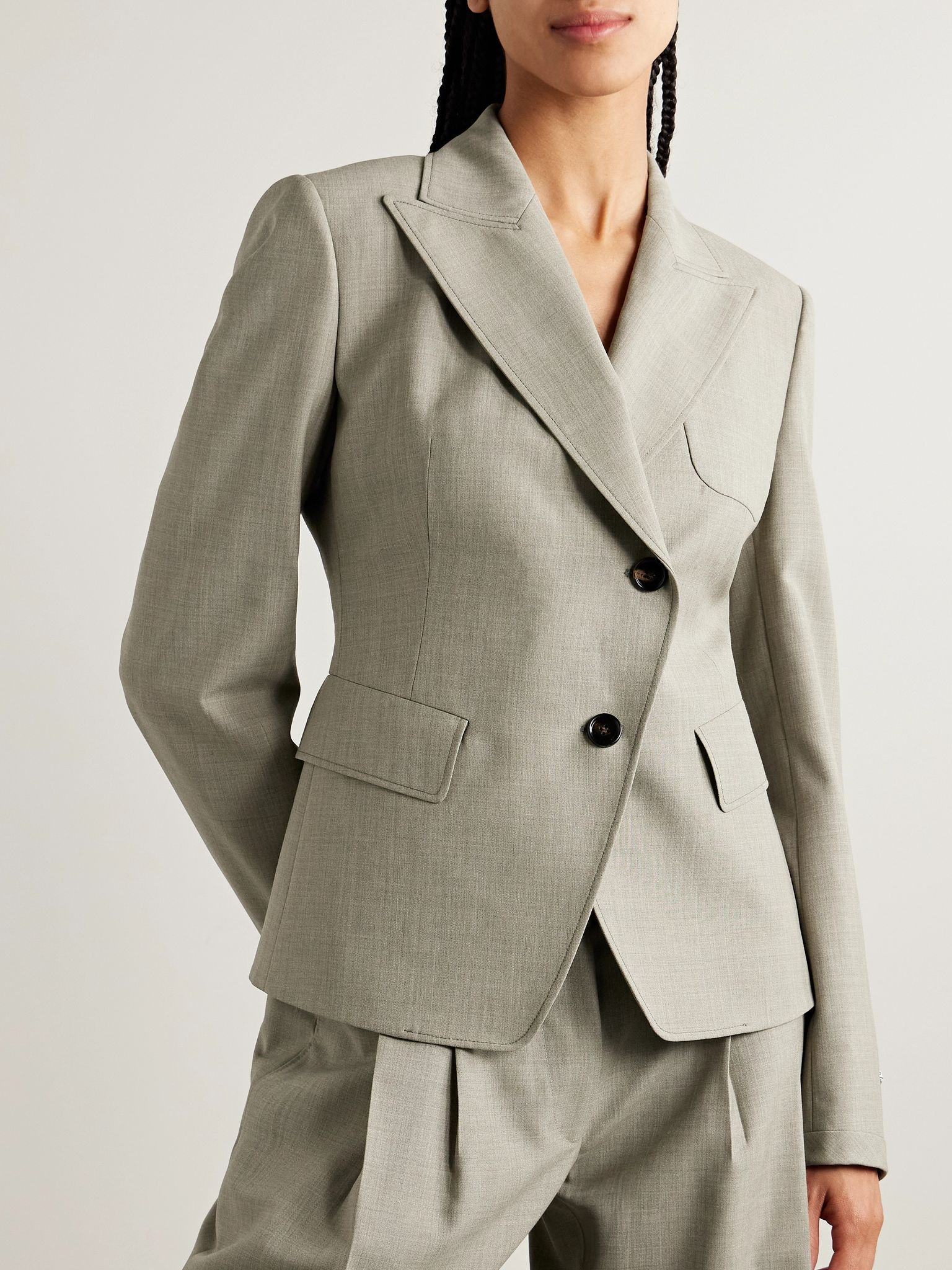 Wool blazer Green - 3