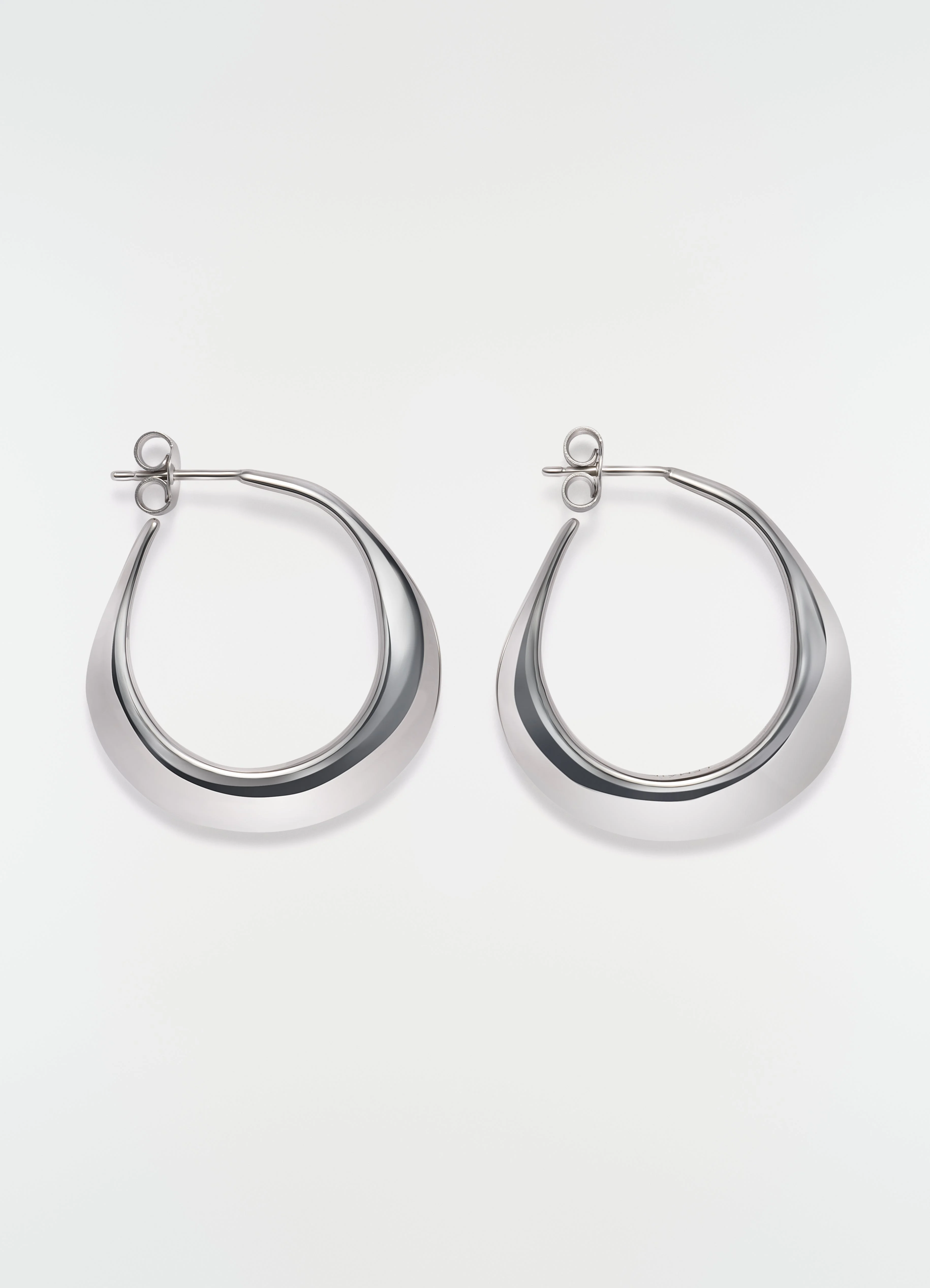 HOOPS DROP EARRINGS IN SILVER - 1