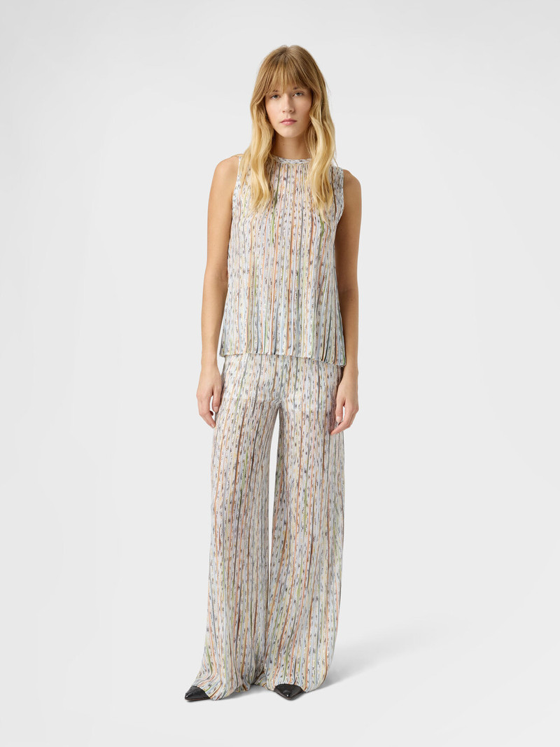 Missoni Ribbed Mixed Viscose Sleeveless Top with Sequins outlook