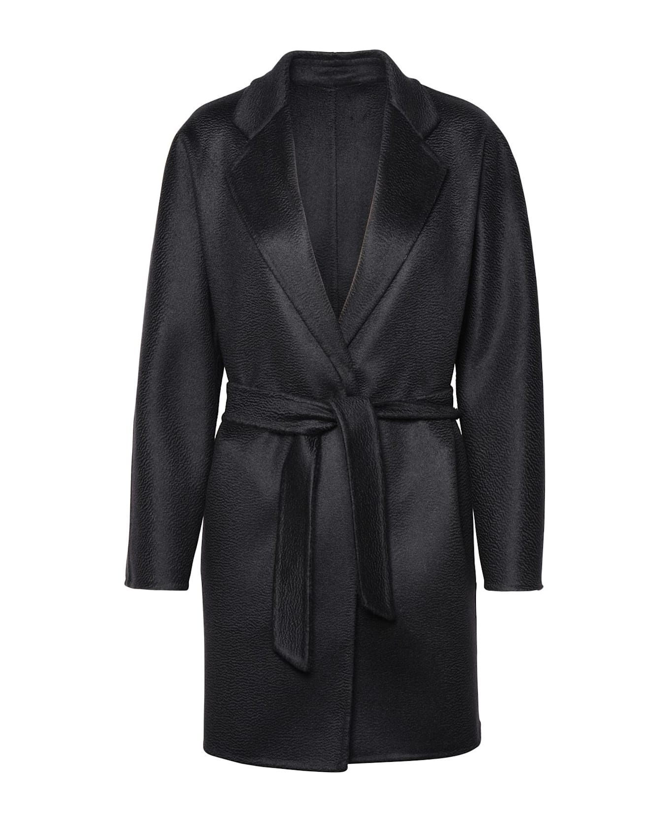 Black Cashmere Coat - 1