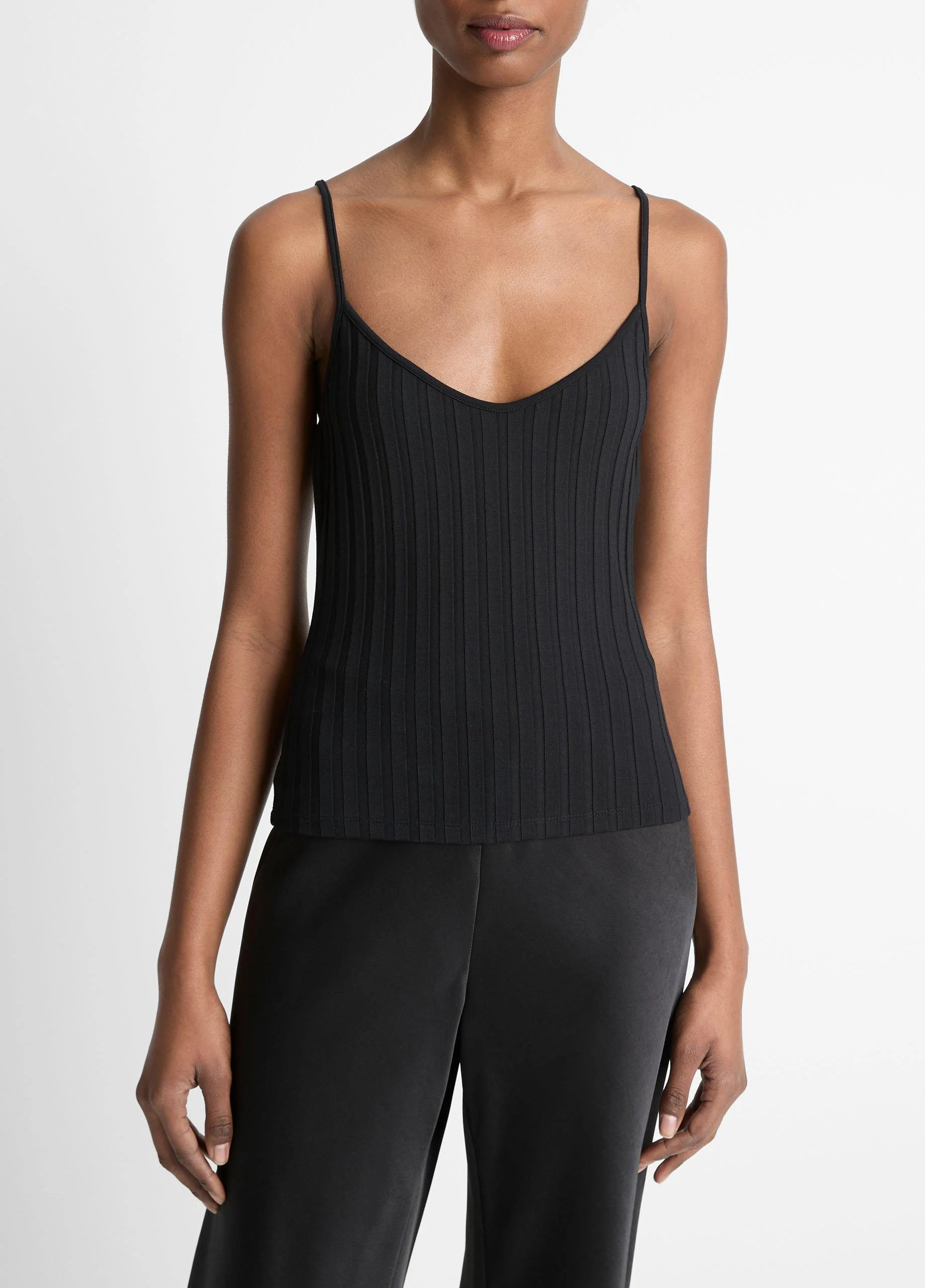 Ribbed V-Neck Camisole - 1