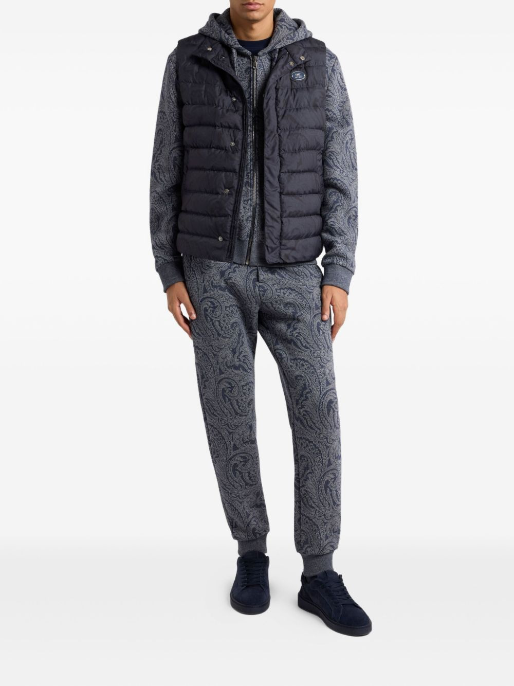 paisley-pattern padded gilet - 2