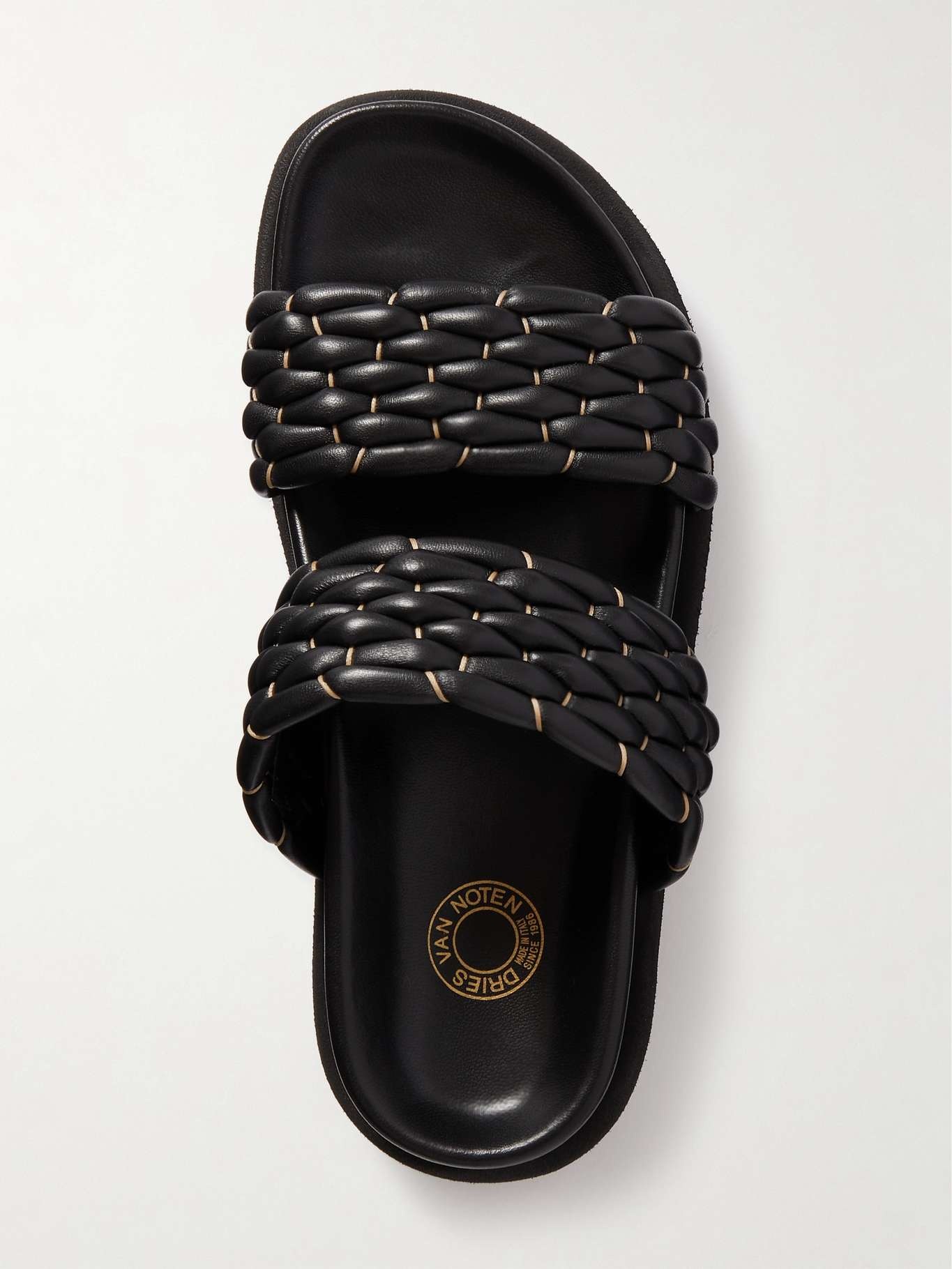 Braided leather sandals - 5
