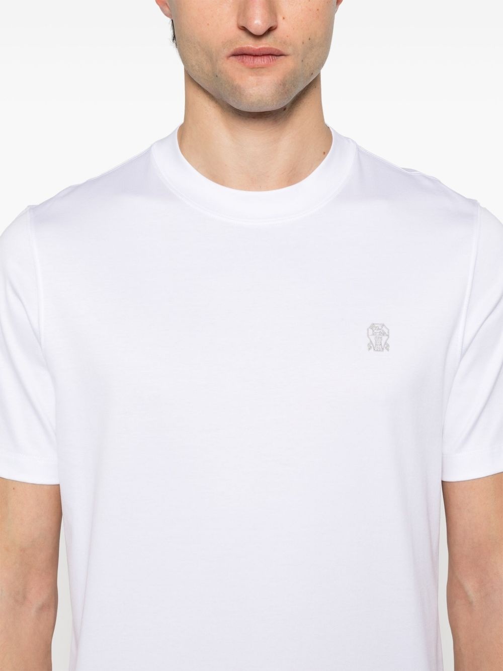 logo-embroidered T-shirt - 4