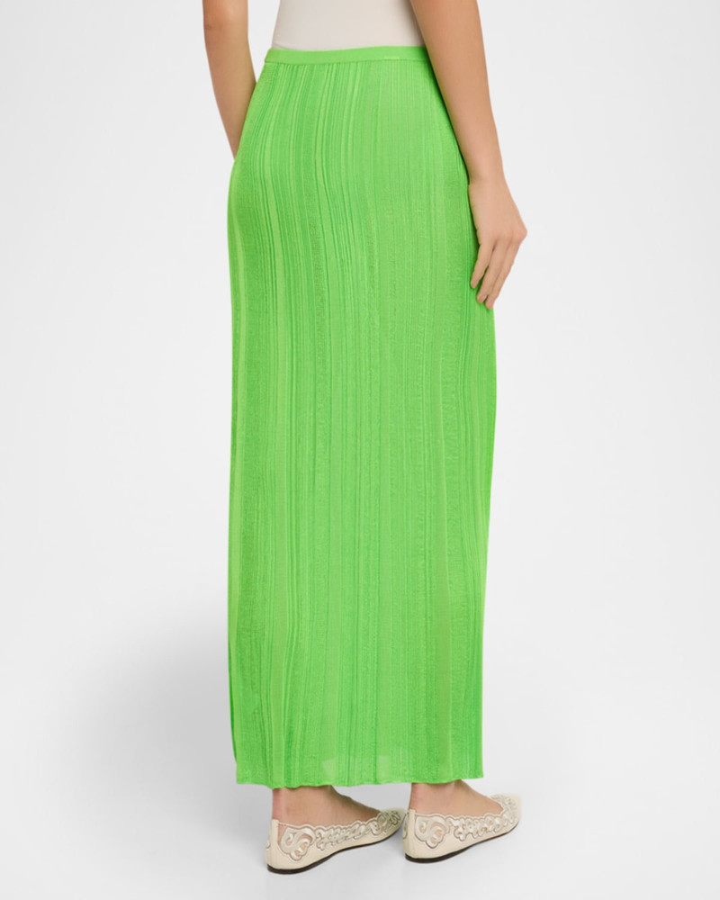 Daniella Plisse Silk Knit Maxi Skirt 3