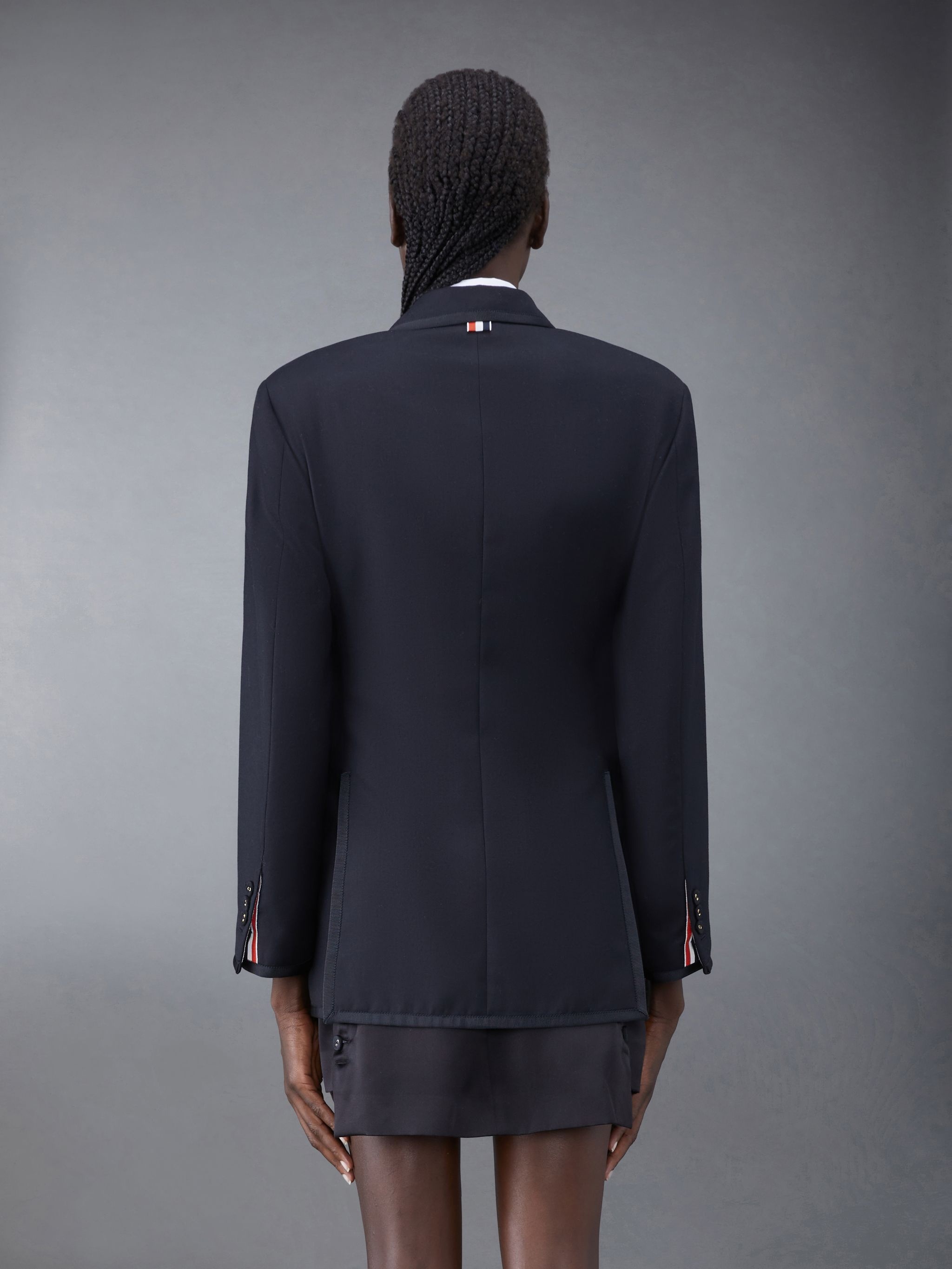 Super 120's Twill Tipping Elongated Sport Coat - 2