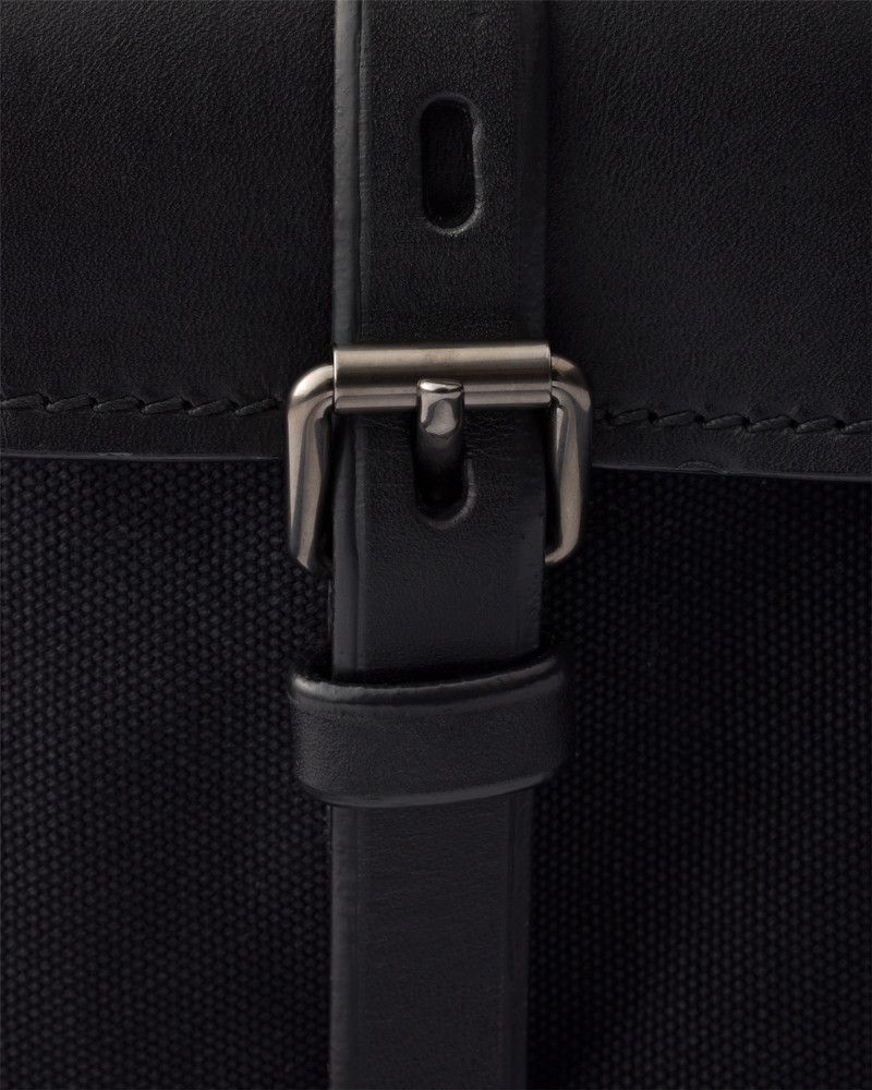 Prada Route mini canvas and leather bucket bag 6