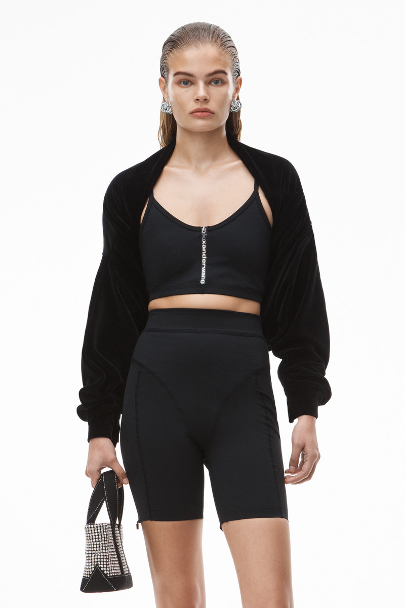 ATHLETIC LOGO ZIP TANK IN STRETCH KNIT 2