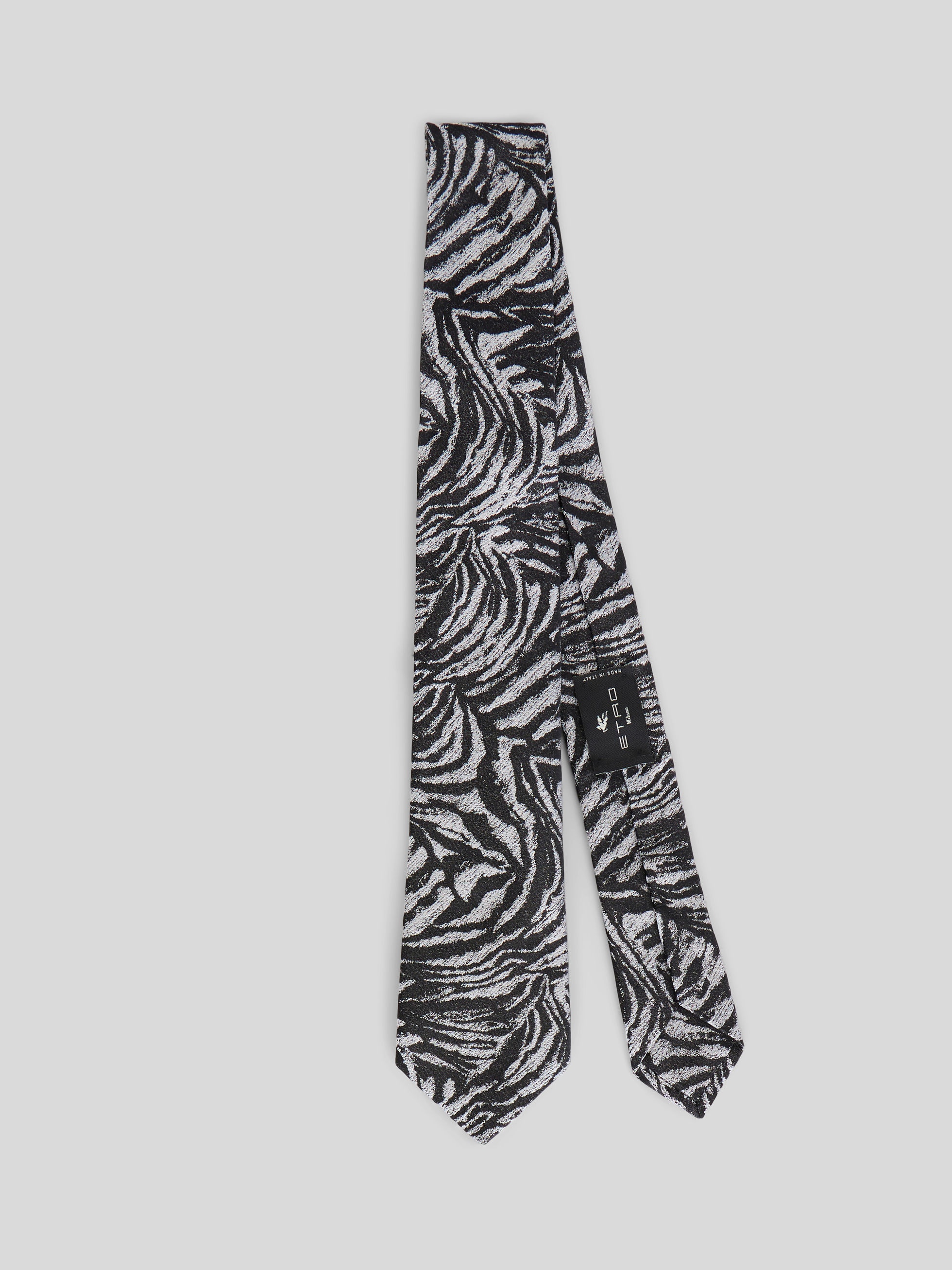 JACQUARD SILK ZEBRA TIE - 1