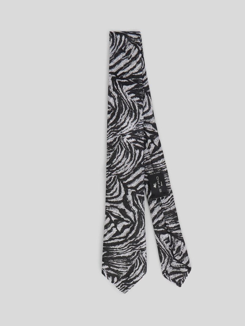 JACQUARD SILK ZEBRA TIE 1