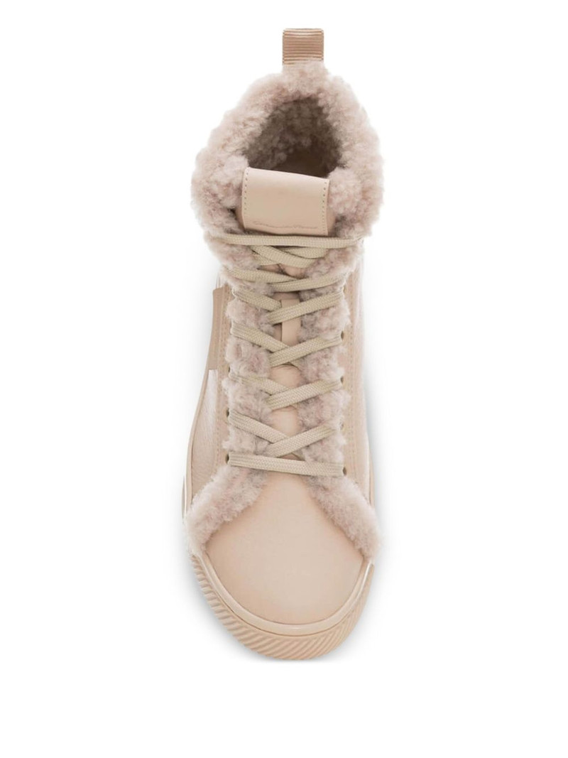 shearling 가죽 레이스 업 부츠 3