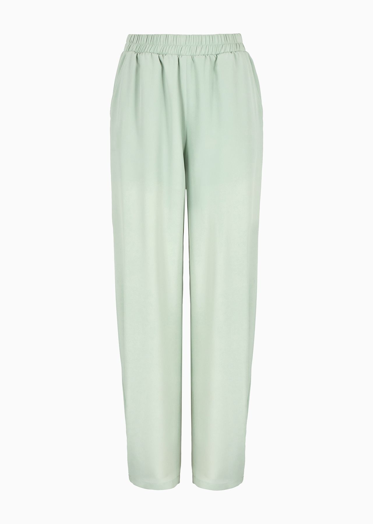 Silk-blend crêpe-de-Chine trousers with elasticated waist - 1