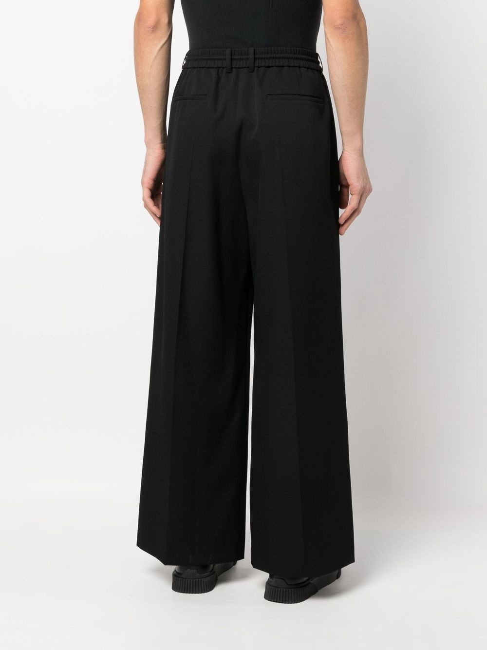 pleated wide-leg trousers - 4