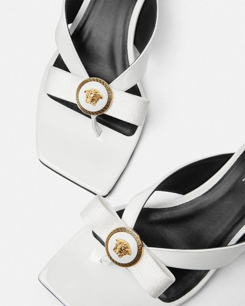 Gianni Ribbon Patent Mules 45 mm 5