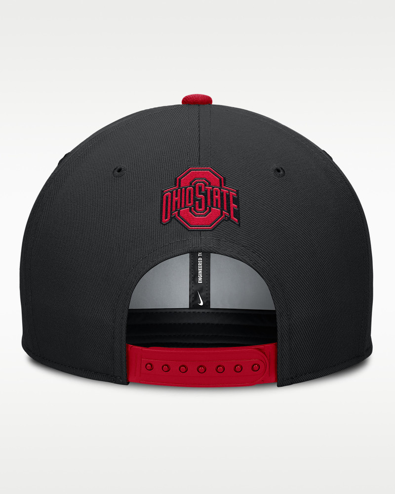 Nike Ohio State Sideline Campus Local Pro Men's Nike Dri-FIT College Adjustable Hat outlook