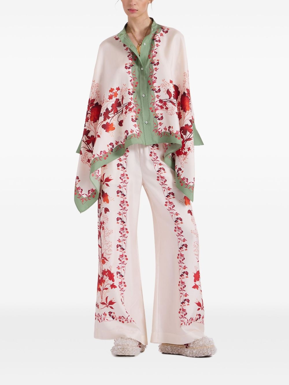 floral-print palazzo pants - 2
