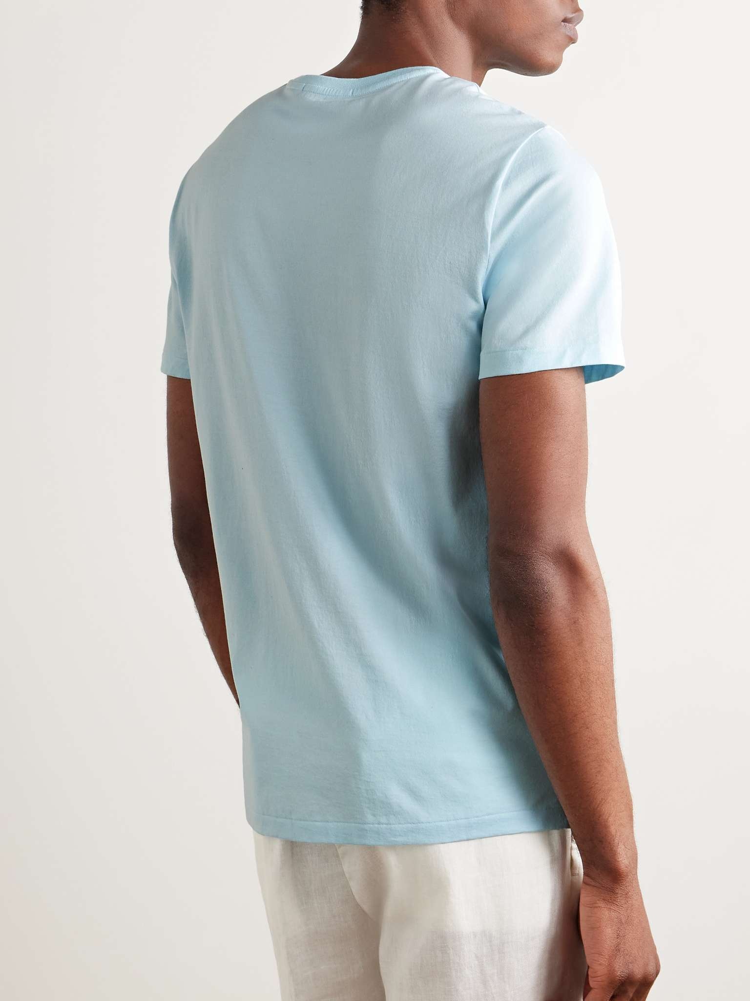 Logo-Embroidered Cotton-Lisle T-Shirt - 4