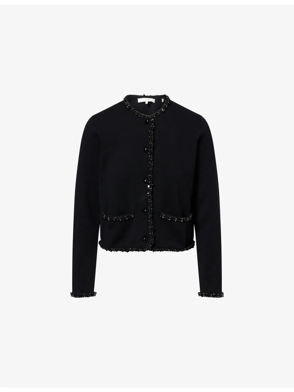 The Beaded Trim Wool-Blend Jacket - 1