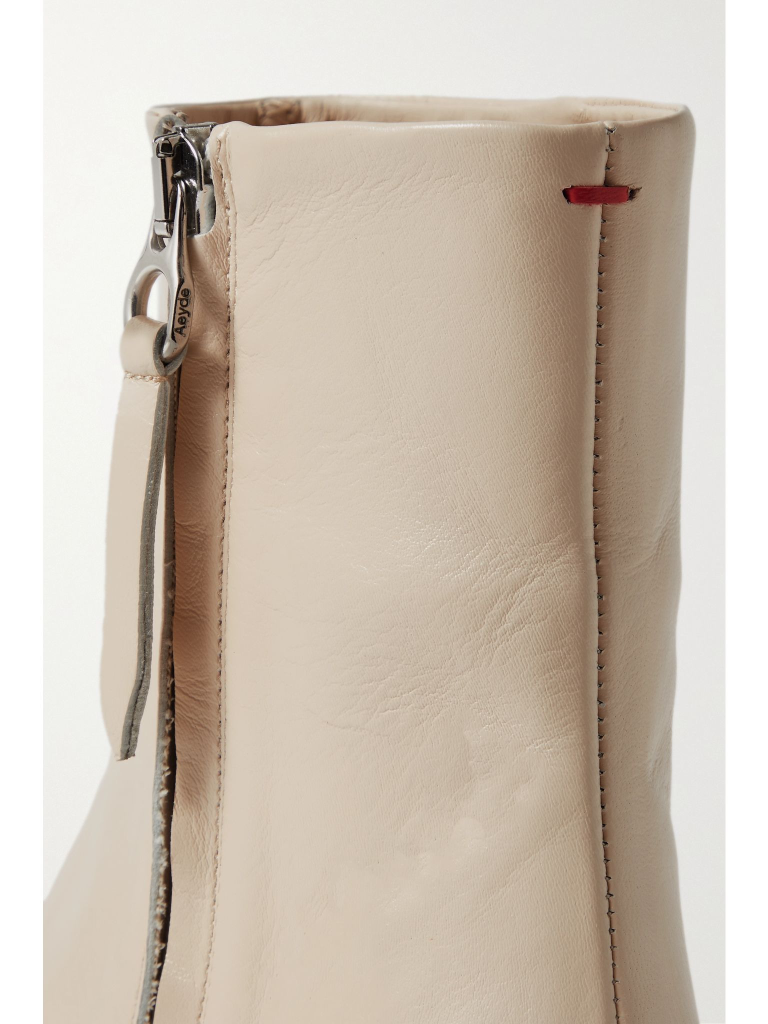 Sofie leather ankle boots Cream - 4