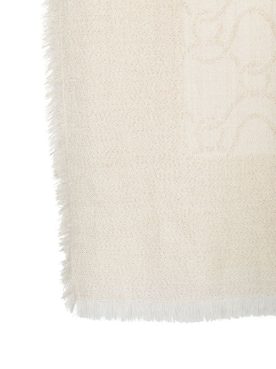 FERRAGAMO jacquard-logo lurex scarf outlook