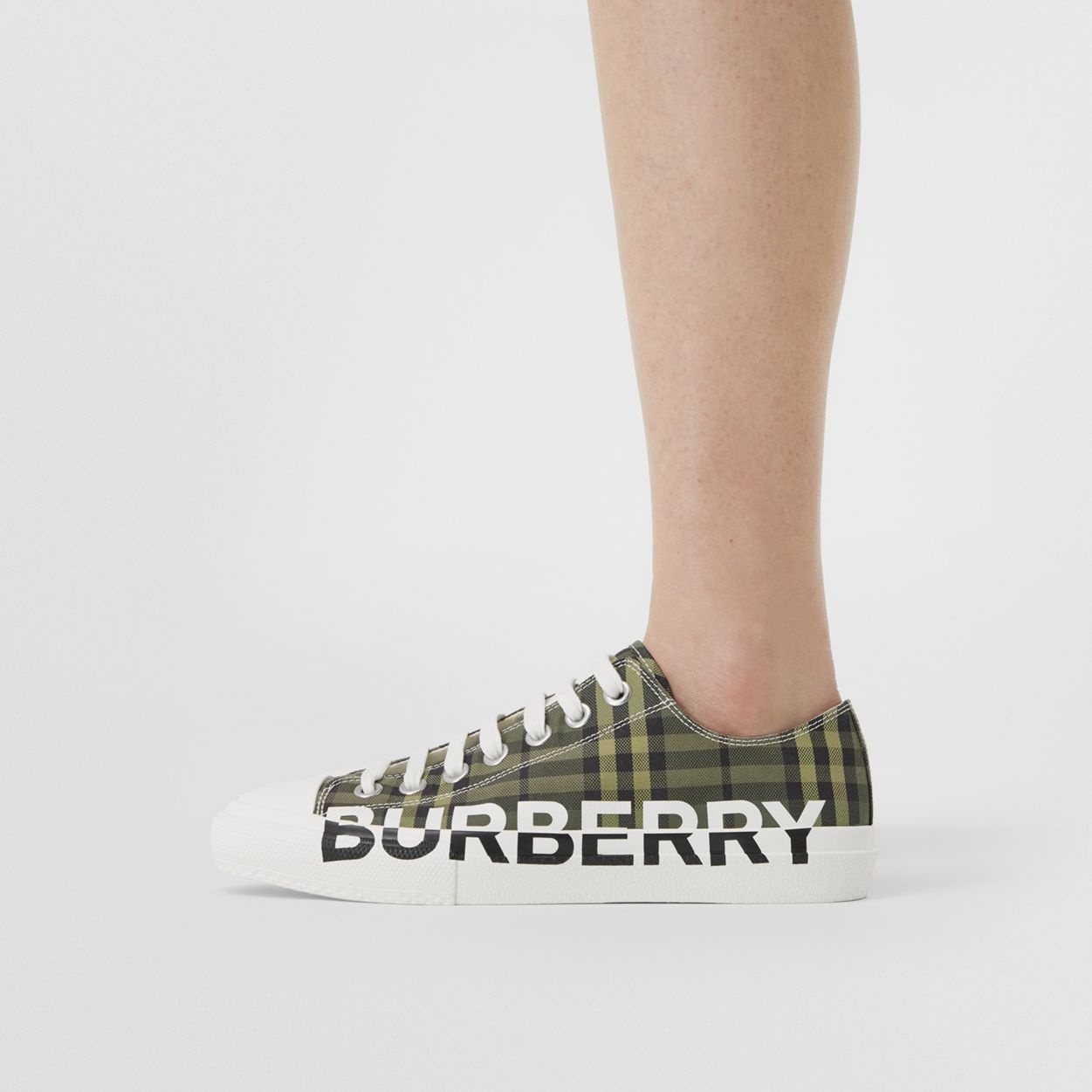 Logo Print Check Cotton Sneakers – Online Exclusive - 4
