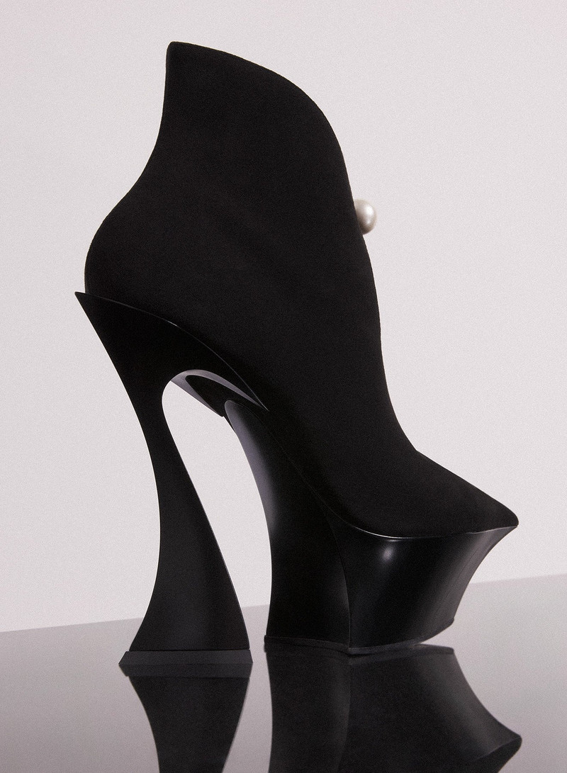 black suede platform fang 95 ankle boots 3